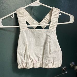 white windbreaker tank